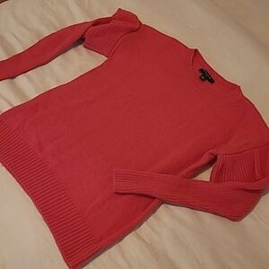 🔶️5 for $30🔶️ Ann Taylor Red Pink Ruffle Sleeve Sweater